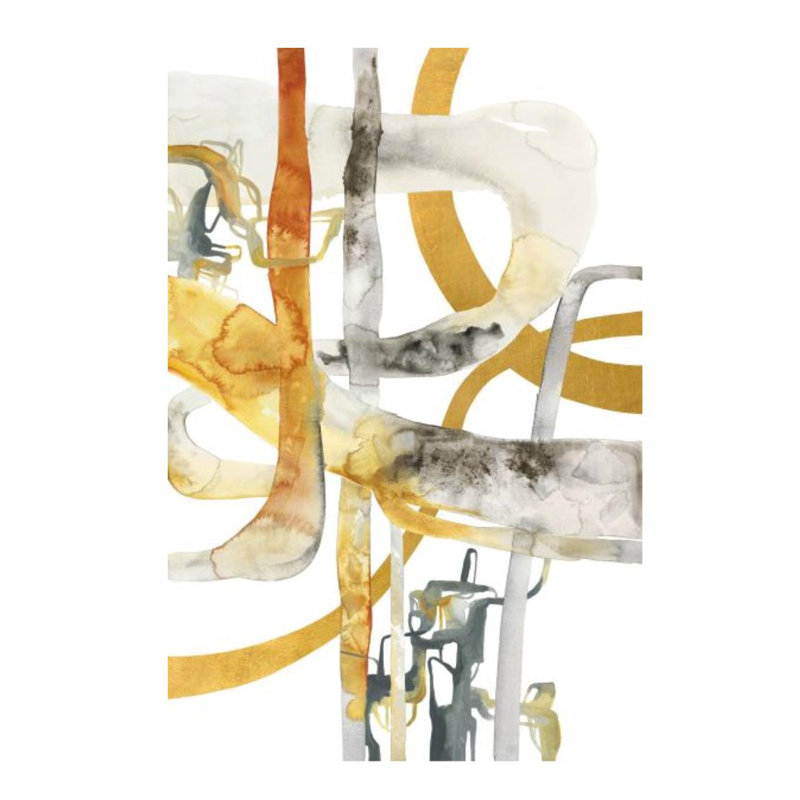 Crossing Encounter I Print by Jean Kenna, Gilded Gold, 45" H x 30" W