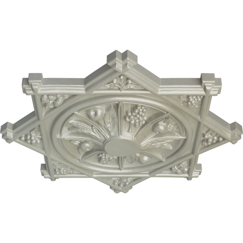 Médaillon de plafond Endurathane Antilles, diamètre extérieur de 38 1/4 po x P 1 1/2 po (convient aux auvents jusqu'à 6 po)