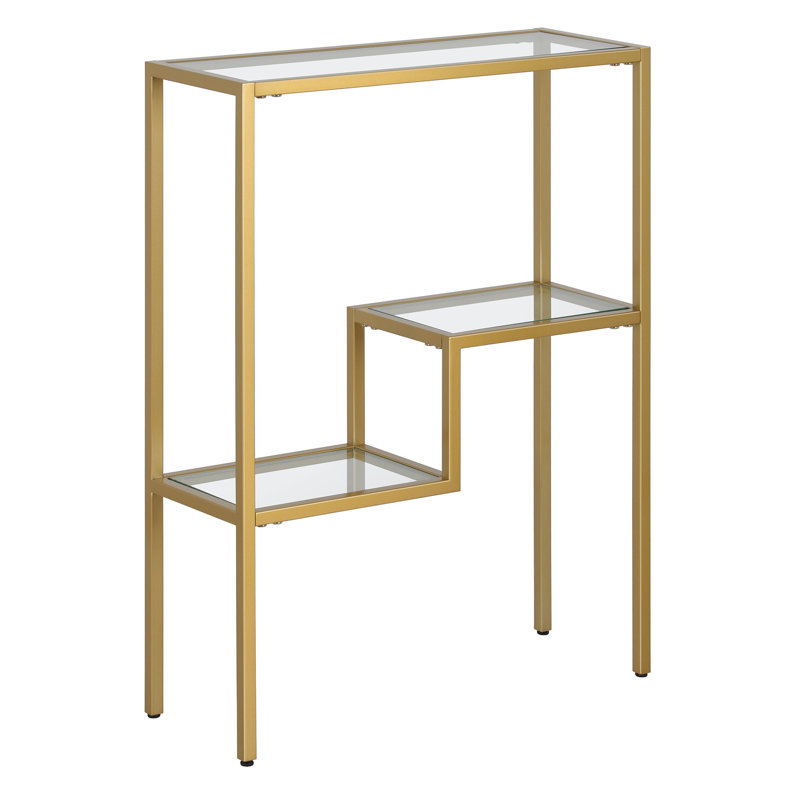 Lovett Wide Rectangular Console Table, Gold, 74.9cm H x 55.9cm W x 20.3cm D