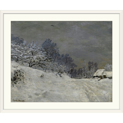 «Near Honfleur-Snow, 1867» par Claude Monet, reproduction d'art