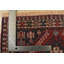 Tapis oriental rétro en laine rouge noué à la main 1 pi 9 po x 2 pi 8 po Tribal