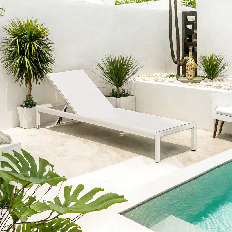 Mordcha Outdoor Chaise Lounge
