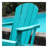 Adirondack Folding Chair with Dual Cup Holders in Lake Blue - 380 lb Capacity HDPE Patio Seat-1747092285