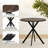31.5 Inch Dining Table And Chairs For 2, Mid Century Modern Round Table Set, Space Saving For Apartment Kitchen Dining Room Walnut Table &2 Brown Chairs-123587938-123587940