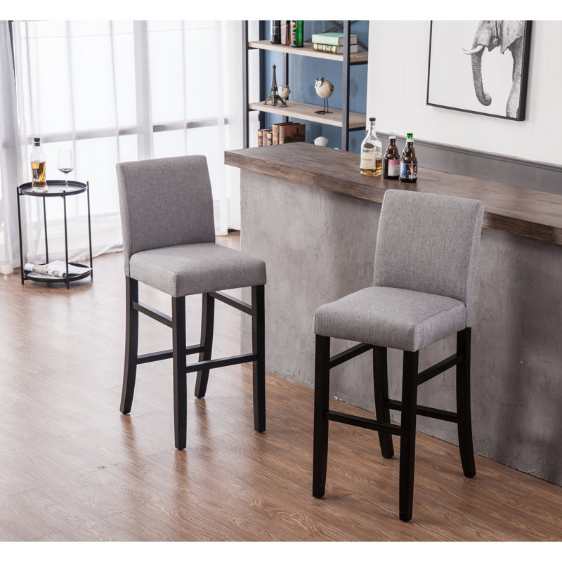 Tabouret de bar et de comptoir Kahree, Tabouret de comptoir (siège d’une hauteur de 24, gris