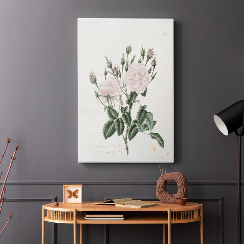 Imprimé floral rétro CXLVII - galerie enveloppée Cavas, H 27 po x l 18 po