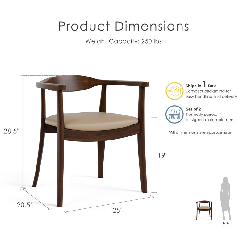 Rozella Solid Wood 5-Piece Dining Table Set, 5 Pieces: Table, 4 Chairs