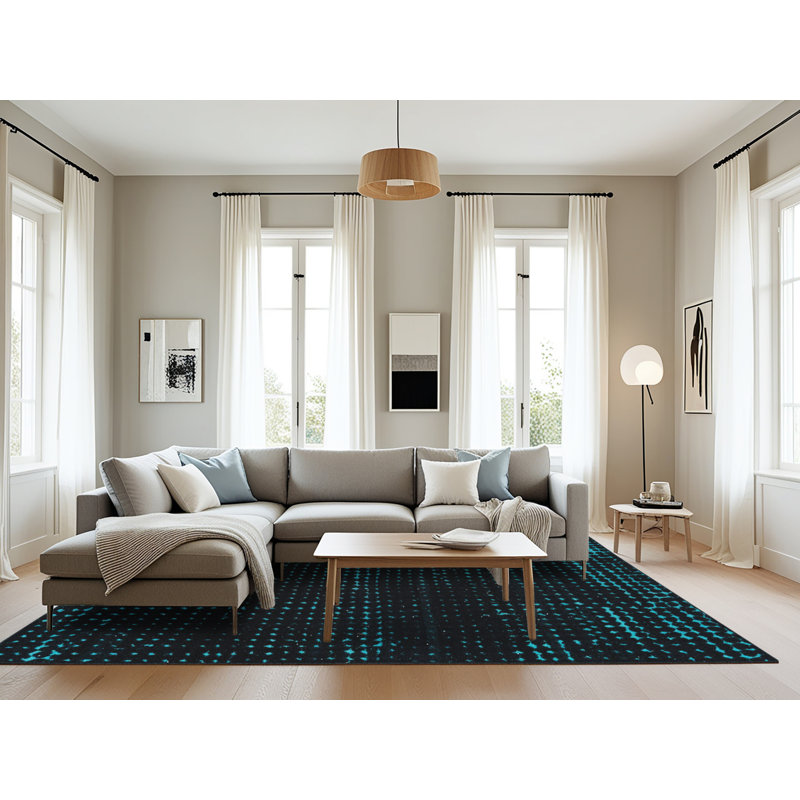 Abstract Indoor Rug, Rectangle 8' x 12'