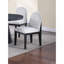 Chaise d'appoint ergonomique en tissu blanc