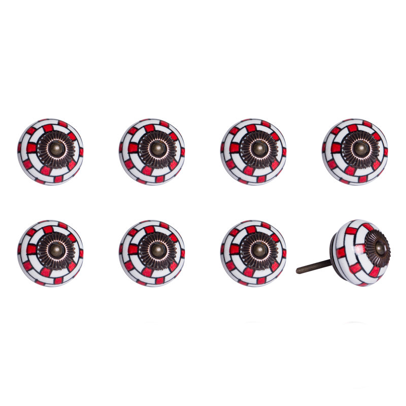 Multipack de boutons de champignon de 1,5 po de diamètre peint à la main