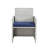 9PCs Blue Fabric & Wicker Bistro Set