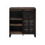 Armoire à vin en chêne noir et rustique avec verre obscur pour un attrait élégant