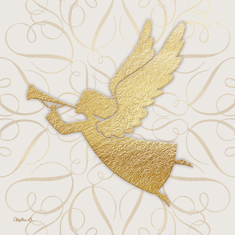 «Golden Angel» sur toile par Mollie B., H 30 po x l 30 po x P 1,25 po