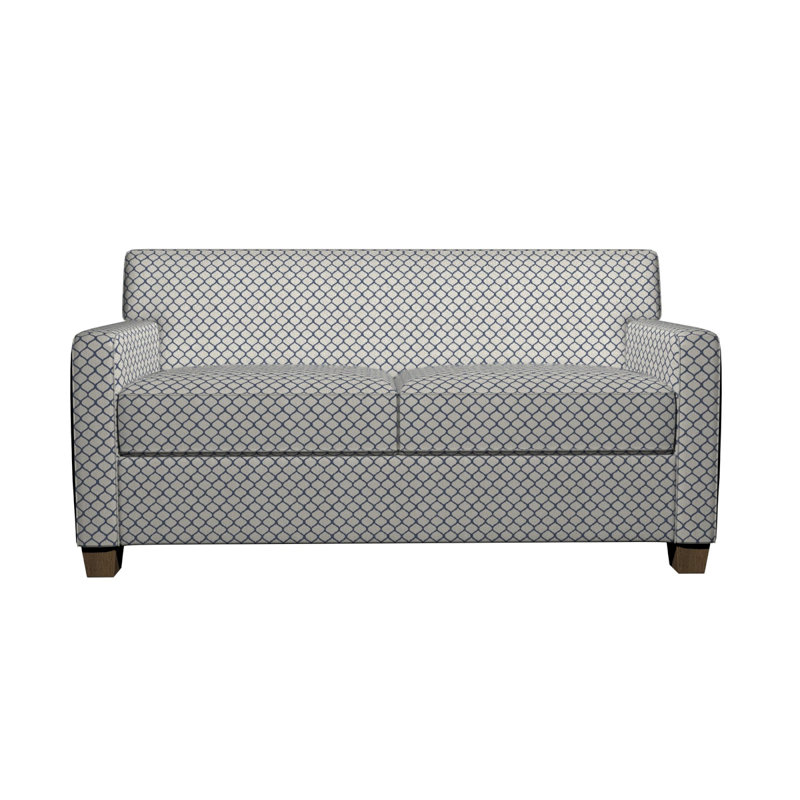 Tissu de lin géométrique, Bleu 2