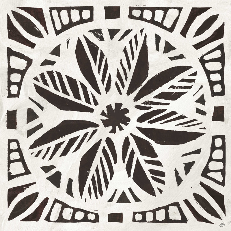 «Woodcut Christmas», impression sur toile tendue, H 36 po x l 36 po, Non, Toile avec cadre argenté