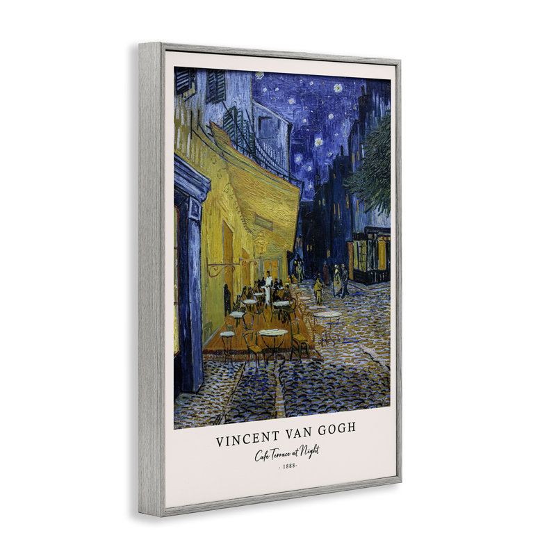 «Classic Cafe Terrace At Night», estampe numérique, design par Vintage Hustle, H 18 po x l 12 po, Estampe numérique Farmhouse