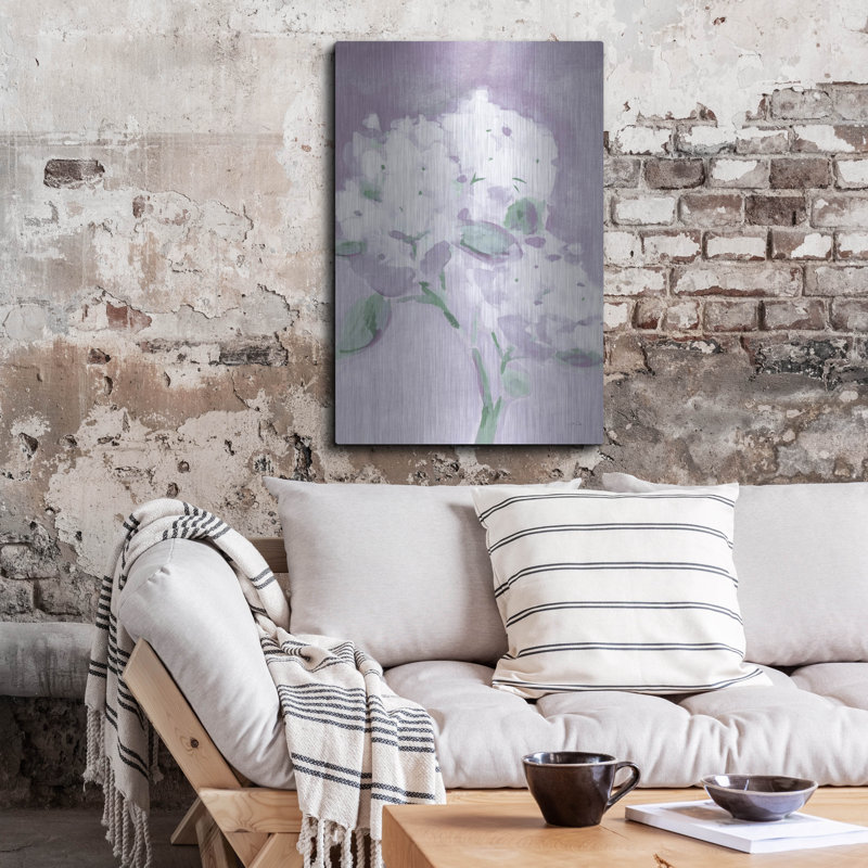 «Elegant Hydrangea Purple» par Katrina Pete, art mural en métal, 24 po x 36 po, H 36 po x l 24 po