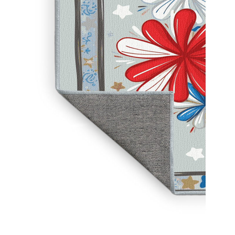 Tapis de fête d'été Red Barrel Studio, Rectangulaire 2 pi x 3 pi