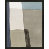 The Balance Of Taupe And Indigo Set Of 2 Print by Julia Balfour