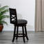 Tabouret pivotant de 24 po à hauteur de comptoir avec siège en tissu de couleur et gris anthracite, siège durable. Tissu. Fabrication en bois massif. Pieds évasés stables. Revêtement confortable-179858957-179858955