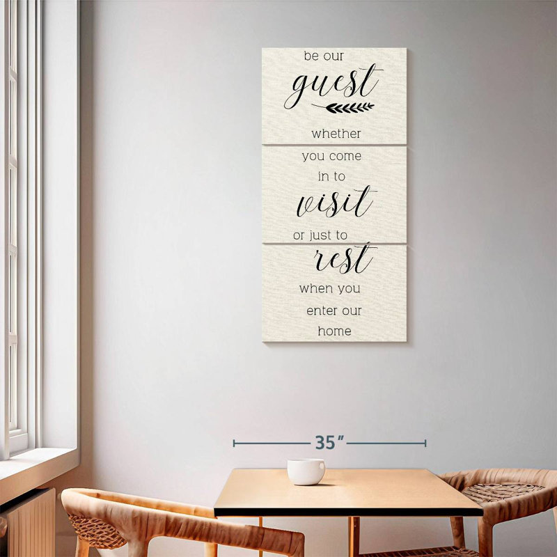 Be Our Guest Wall Sign, 62" H x 30" W