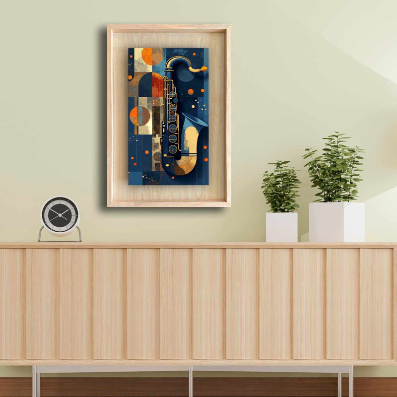 Elegant Framed Decorative Painting, 16.9 x 24.8 inches | 100% Solid Wood Frame (Thickness: 1.2 inches), 100% Maple MDF Background (Thickness: 0.1 inches), UV Printing | Perfect Wall Art for Home & Office Décor