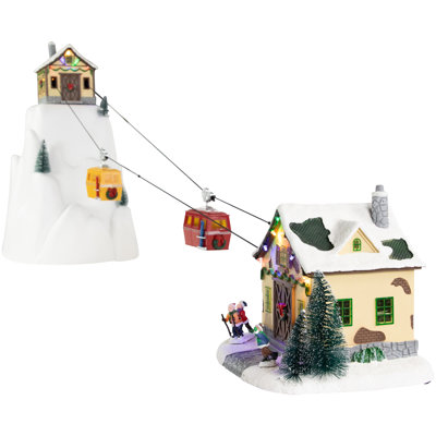 Animated and Musical Trolley Car Ride LED Lighted Christmas Village Display