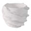 Pot de fleurs en poterie et ciment avec motif texturé sculpté pour l'intérieur et l'extérieur - blanc et blanc