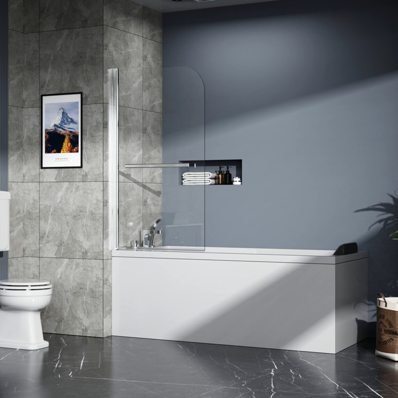 Panneau de douche en verre trempé sans cadre 31 po x 55 po Goodyos