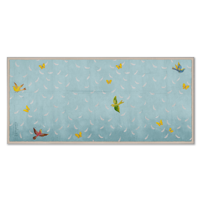 Paule Marrot, Blue Feathers - Large Print