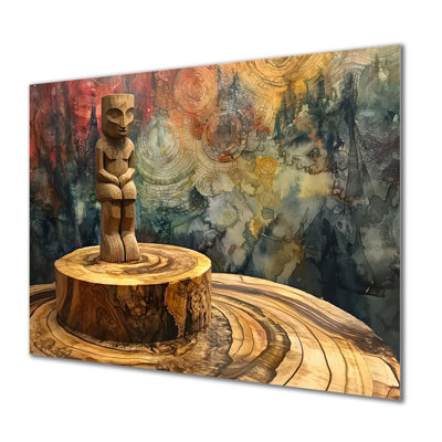 Totem, tour in Canada II - Global, reproduction d'art sur métal, art amérindien, art mural en métal