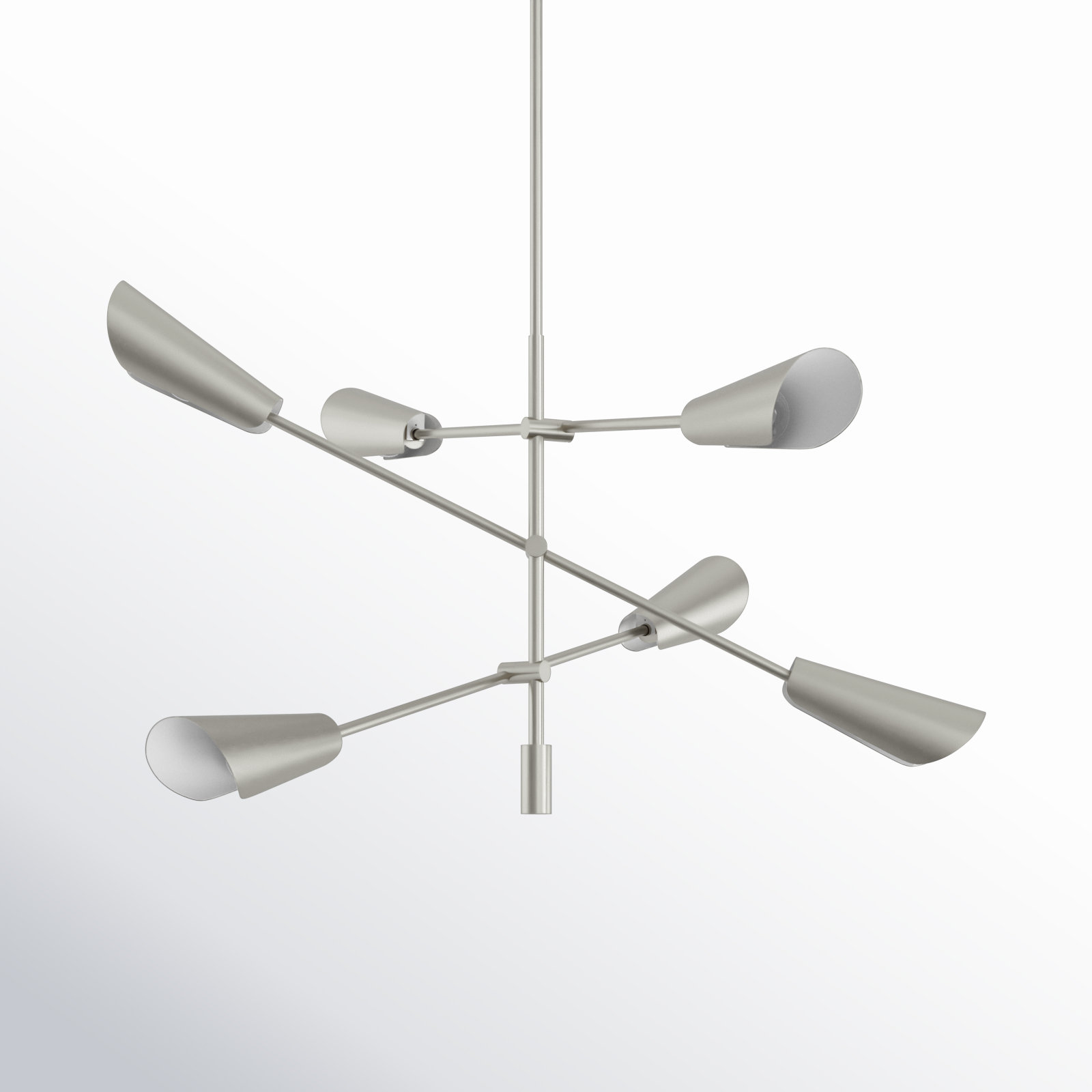 Circe 6 - Light Dimmable Chandelier, Brushed Nickel