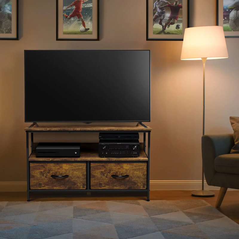 Commode télé avec 2 tiroirs Sorbus, Brun