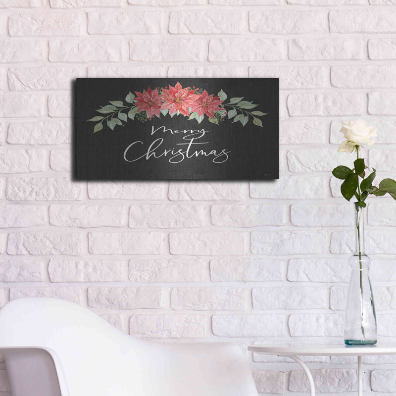 «Merry Christmas Simply» par Cindy Jacobs, art mural en métal, 24 po x 12 po, H 12 po x l 24 po