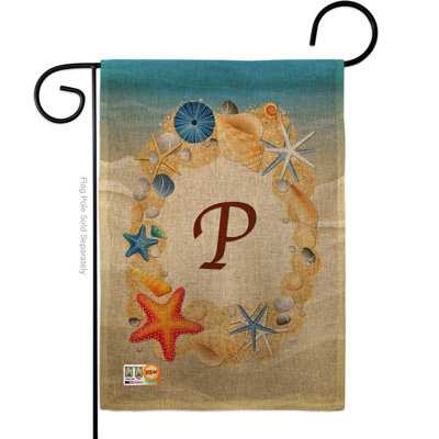 En toile jute à 2 côtés 19 po x l 13 po summer beach drapeau de jardin