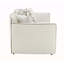 Causeuse en chenille beige avec 4 coussins Yolanda