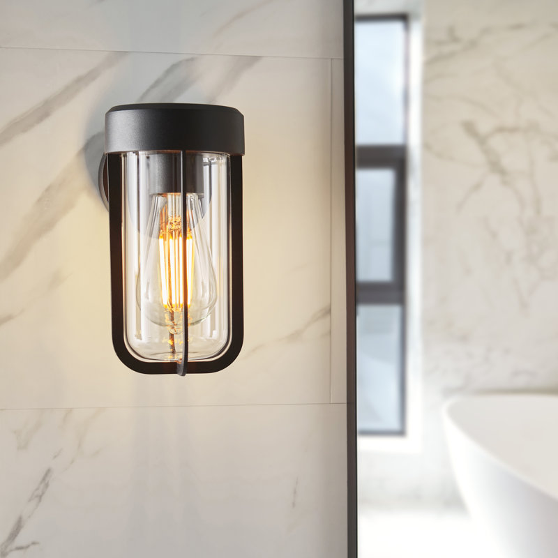 Pembroke 20.5cm H Outdoor Wall Lantern, Matt Black
