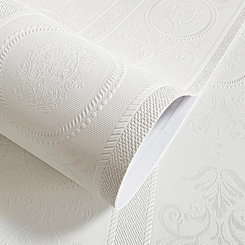 Papier peint auto-adhésif 3D gaufré pour la décoration intérieure - Papier de contact géométrique texturé à motif floral imperméable
