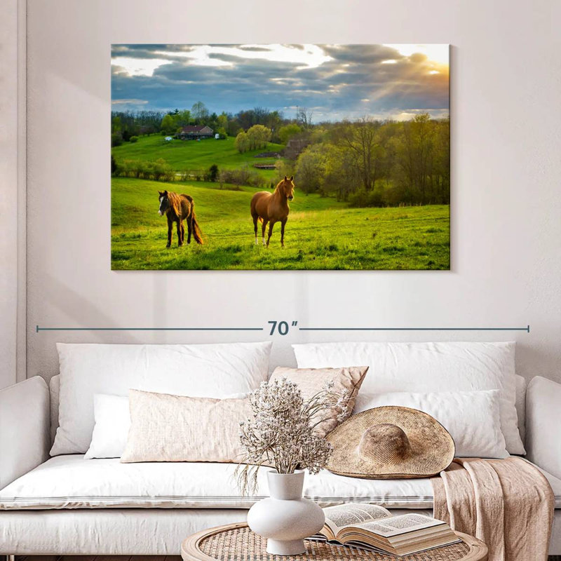 Horse Farm, 32" H x 48" W
