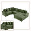 Ensemble de canapé modulaire surdimensionné avec tissu en velours côtelé, coussin à rebond élevé-1162244041