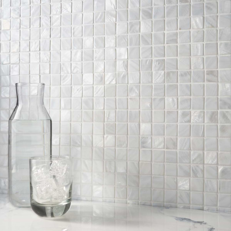 Mother of Pearl 1x1 Polished Pearl Shell Mosaic Tile