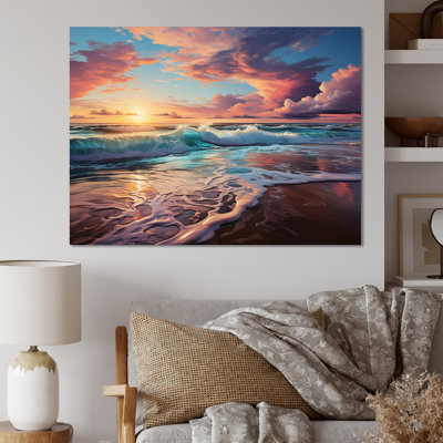 «Sunset Horizon II», reproduction sur toile encadrée