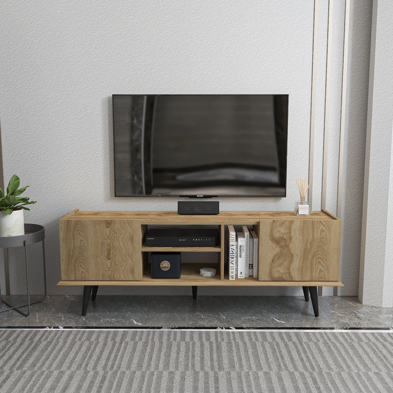 Crédence de rangement l 63 po Kishana, Chêne oud