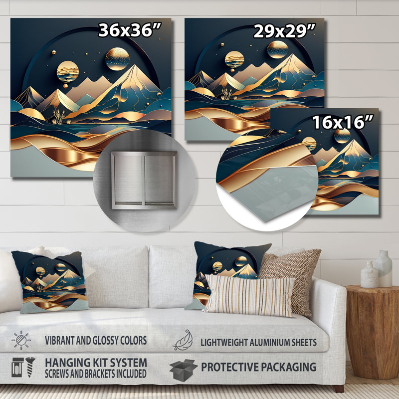 Décoration murale en métal, H 29 po x l 29 po x P 1 po