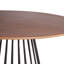 Stonecrest Walnut Round Solid Wood Top Metal Base Dining Table-1911779142