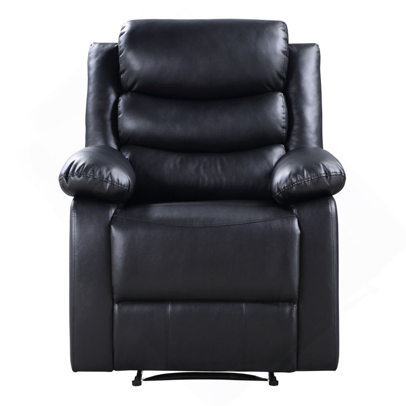 Fauteuil inclinable électrique avec accoudoirs coussinés, Noir