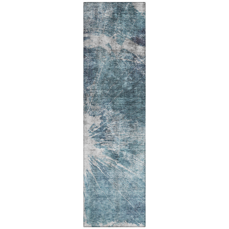 Raishma Washable Abstract Indoor / Outdoor Rug, Runner 2'3" x 7'6"