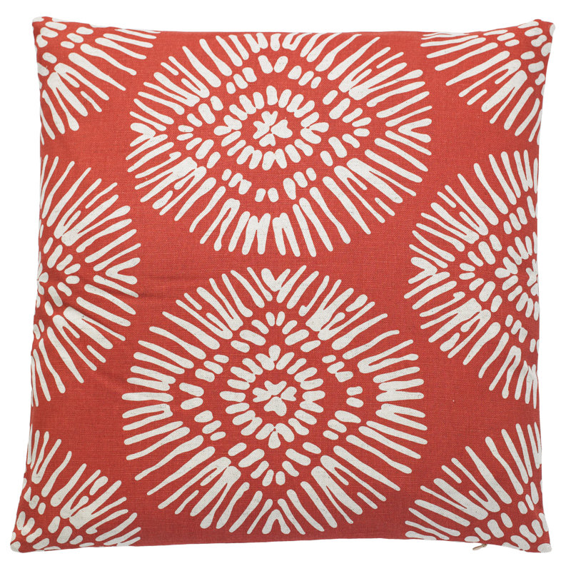 Lanai Square Pillow Cover & Insert, Red, 18" x 18"