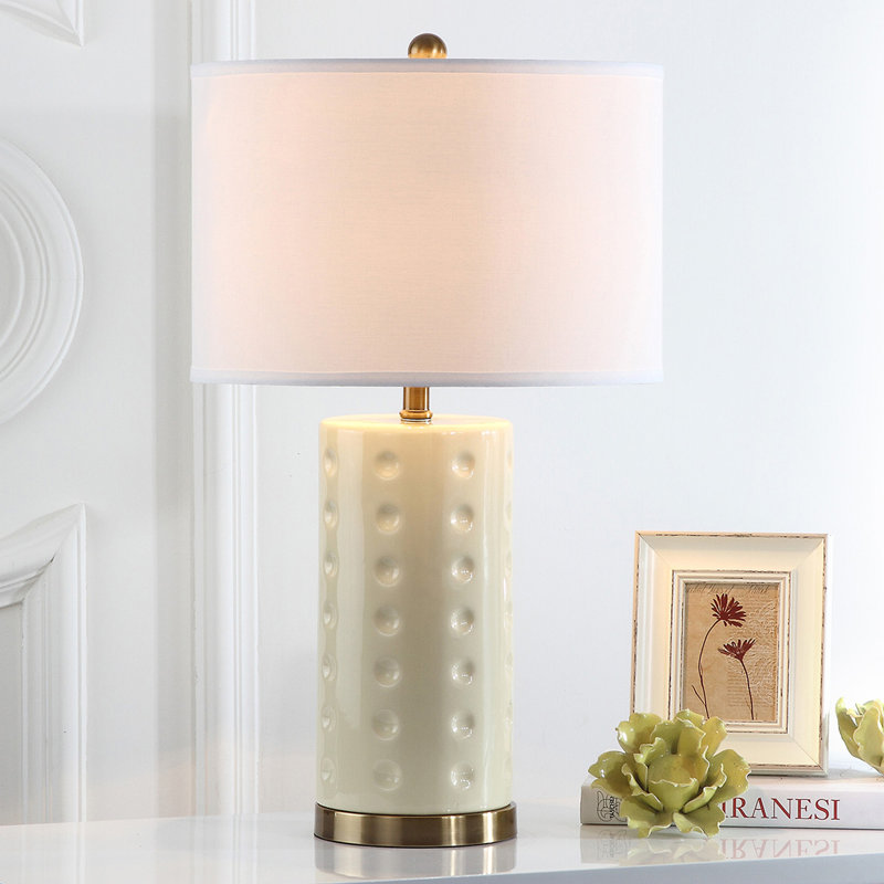 Gunna Ceramic Table Lamp, Creme