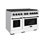 ZLINE Autograph 48" Paramount Double Oven Dual Fuel Range w/ White & Black Accents (SDRZ-WM-48-MB)